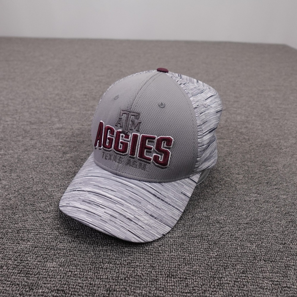 Texas A&M Aggies Hat Cap Strap Back Mens One Size Gray NCAA Football Captivating